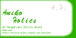 aniko holics business card