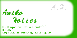 aniko holics business card